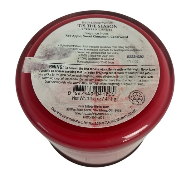 Bath & Body Works Tis The Season 3 Wick Candle 14.5oz - Picture 5 of 5